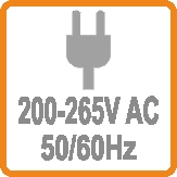 Acceptable Voltage Range between 200-265V